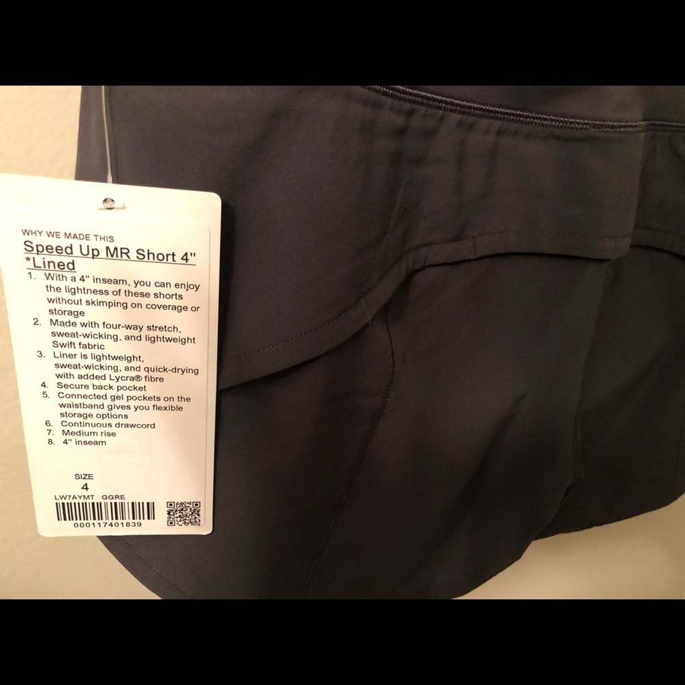 Lululemon Speed Up Shorts Long Updated Fit 4”